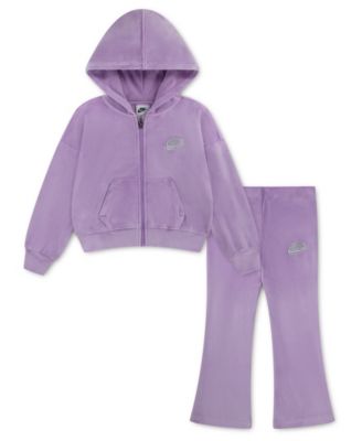 Toddler Girls' 2T-4T Zip-Up Hoodie and Flared Leggings, 2-Piece Set
