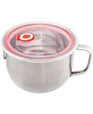 18 8 Stainless Steel Leak Proof Lunch Box With Handle Lid Induction Cooker Safe Food Storage Bowl