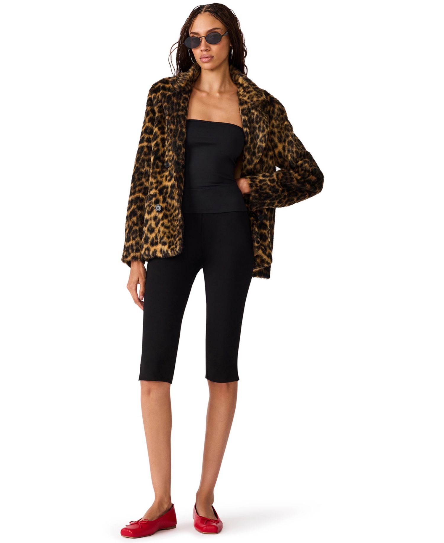 Women's Madley Leopard-Print Faux Fur Jacket