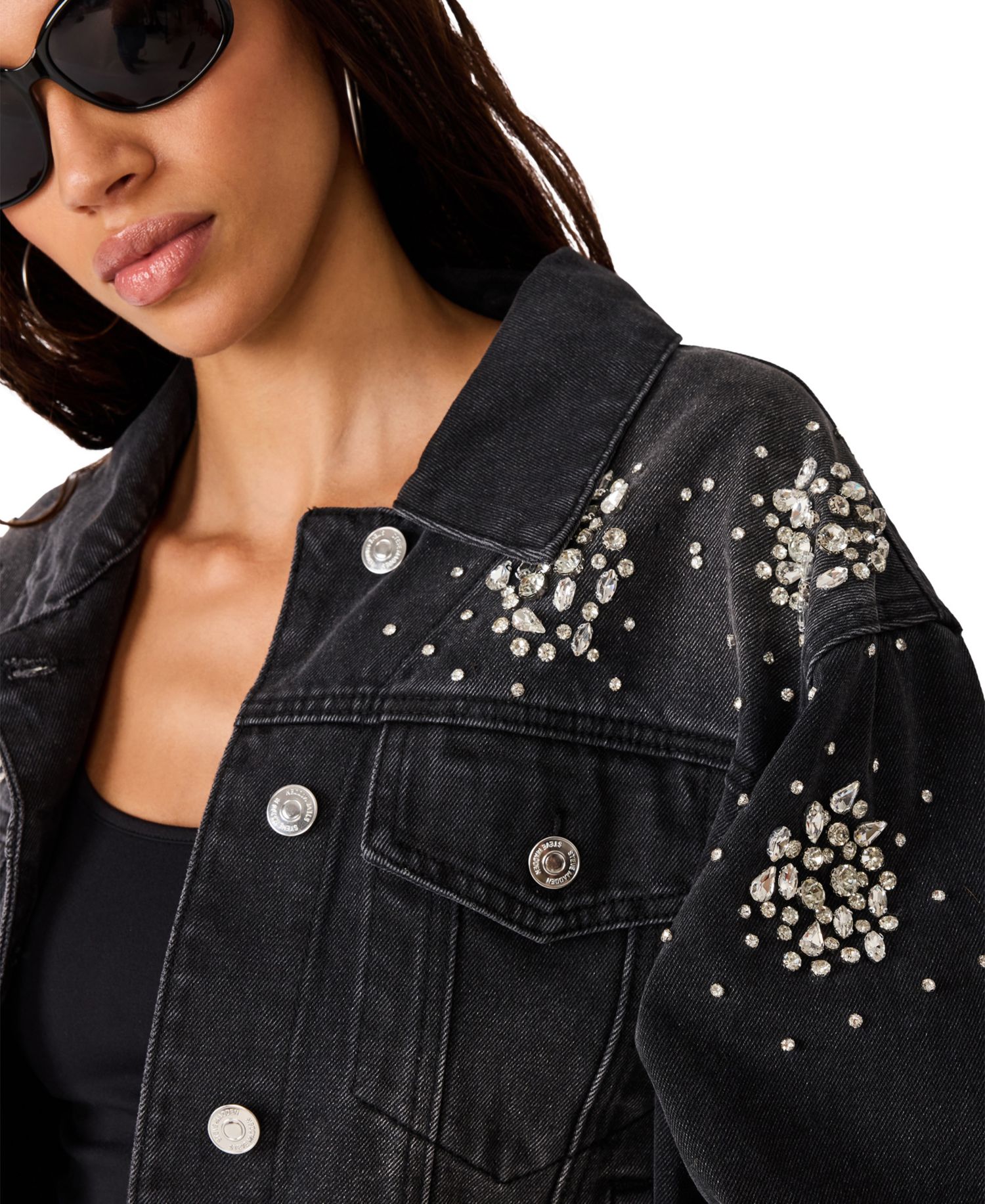 Women's Clarke Denim Cropped Embellished Jacket
