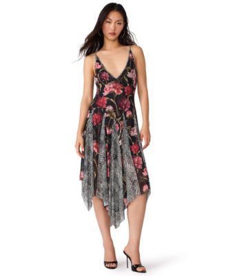 Women's Arianne A-Line Asymmetrical V-Neck Midi Dress