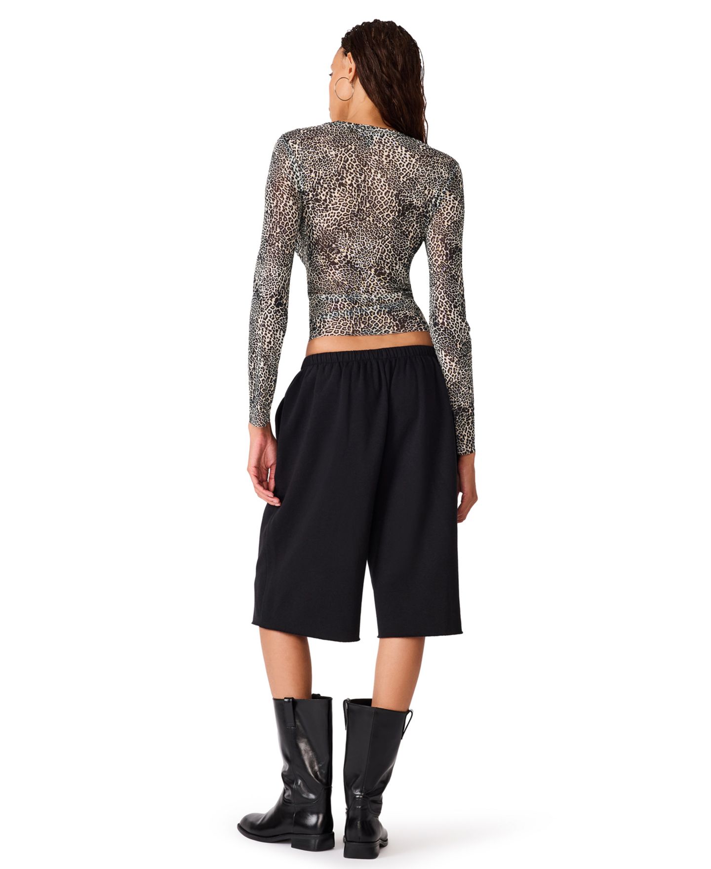 Женская футболка Steve Madden Sandy Long-Sleeve Leopard-Print, цвет: Parlor Spots — фото 5