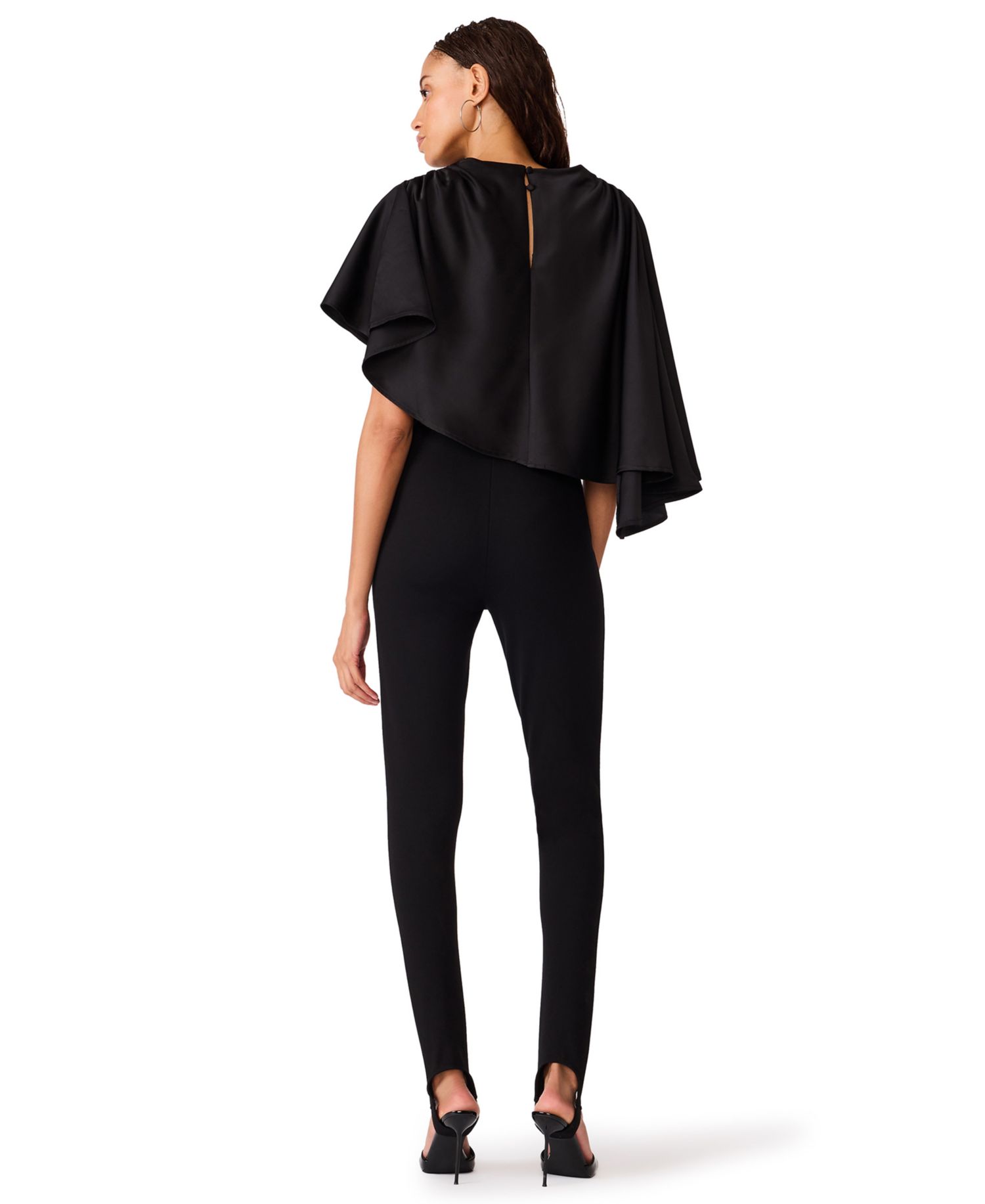 Women's Valery Asymmetrical Mock-Neck Satin Blouse