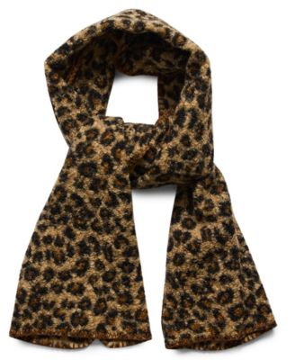 Animal Print Sherpa Scarf
