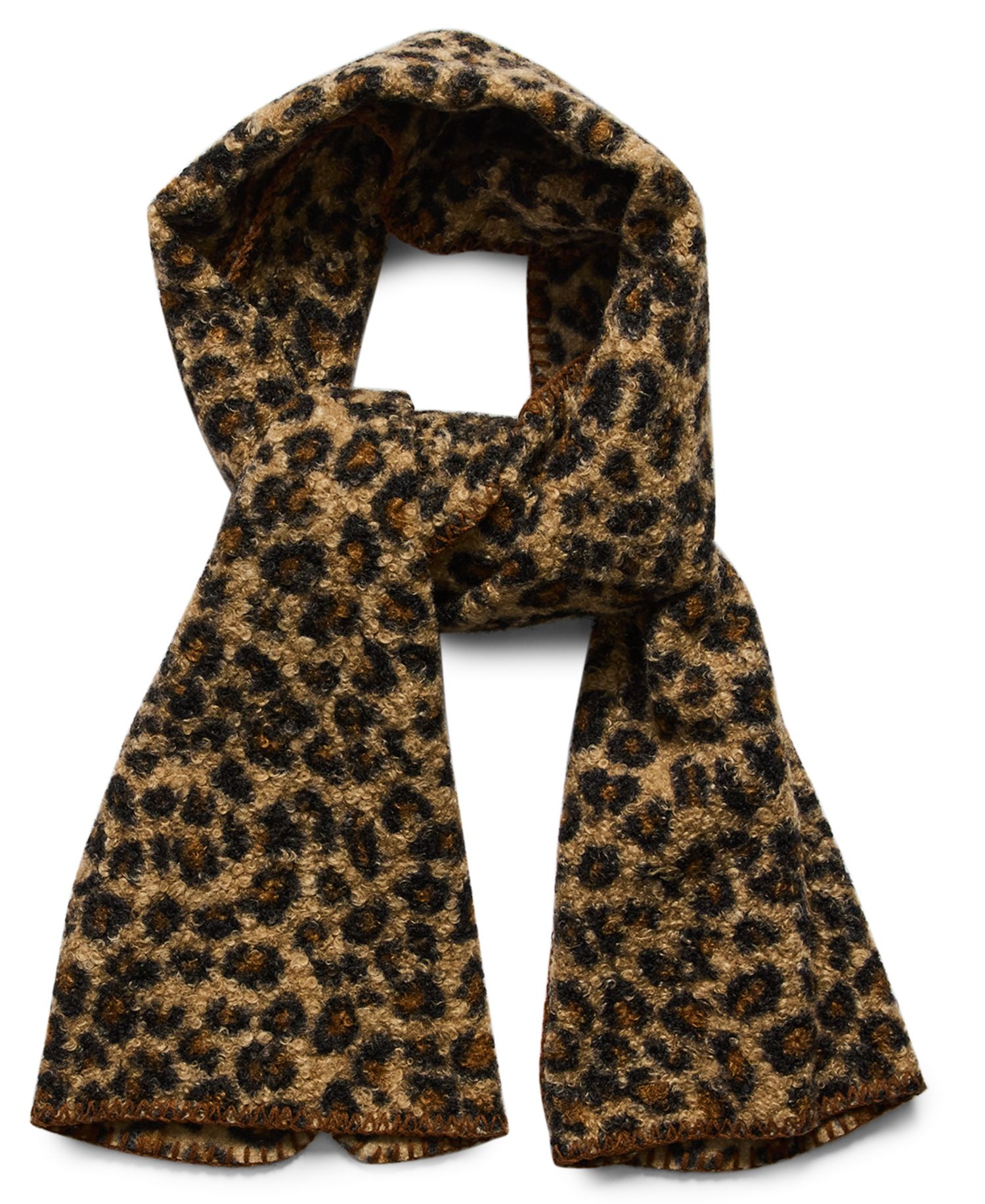 Animal Print Sherpa Scarf