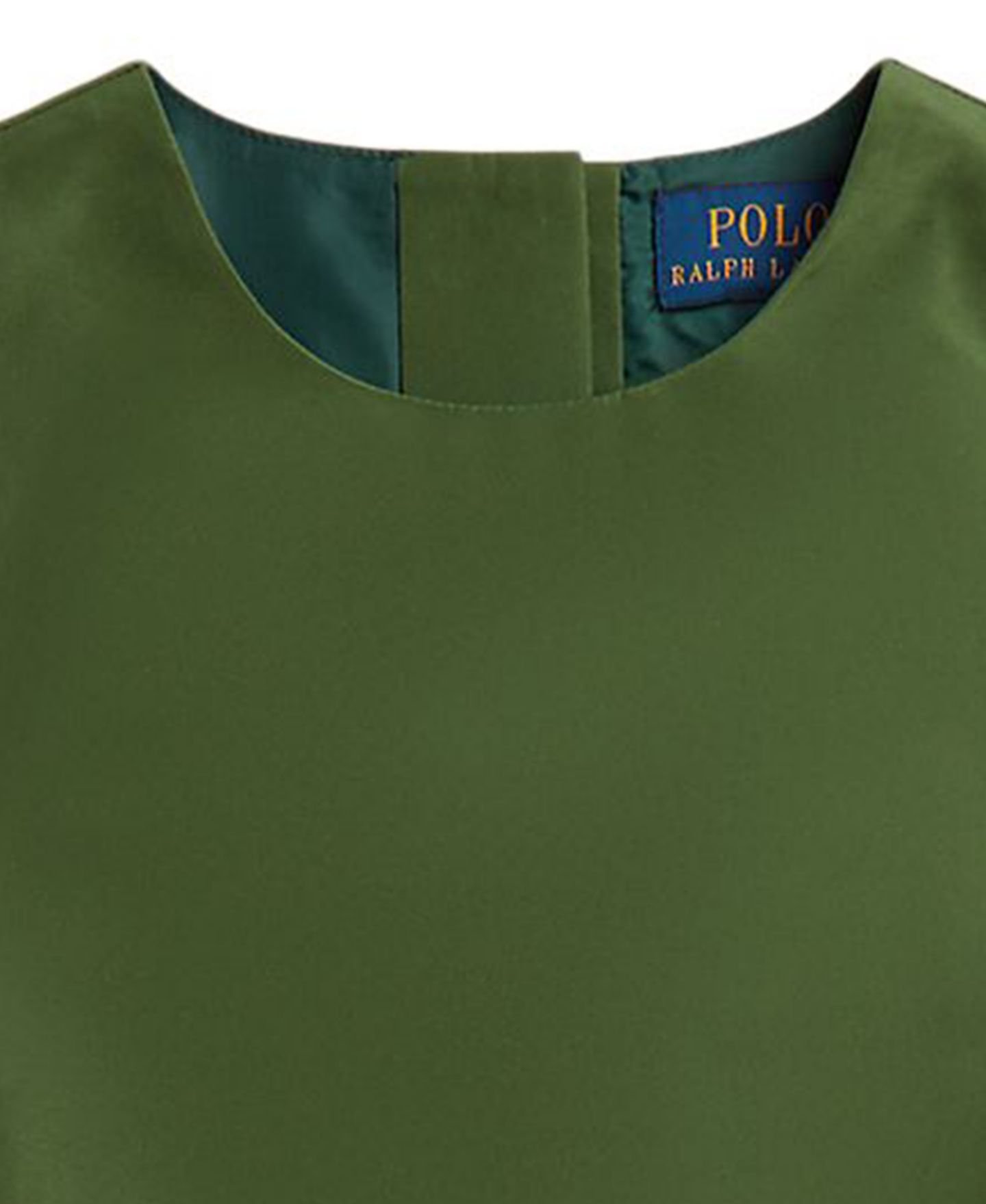 Детское приталенное платье Polo Ralph Lauren из тафты без рукавов, 7-16, цвет: Зелёный — фото 3