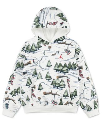 Boys' 4-20 Brooklyn Holiday Allover-Print Kangaroo-Pocket Pullover Hoodie