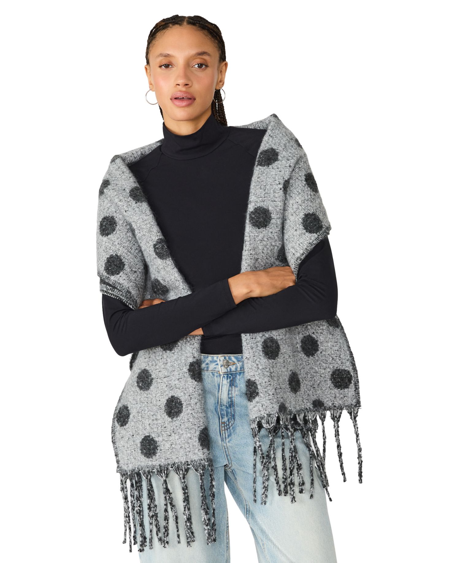 Whimsical Polka Dot Lofty Scarf