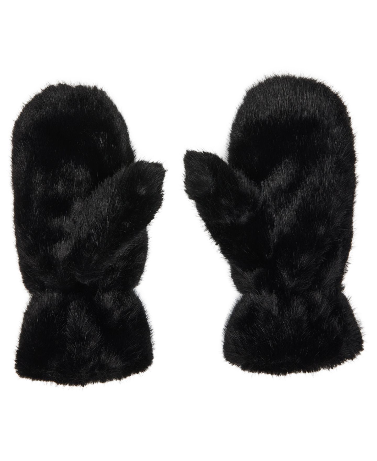 Женские перчатки Steve Madden Extreme Fuzzy Pull-On Mitten, цвет: Чёрный — фото 3