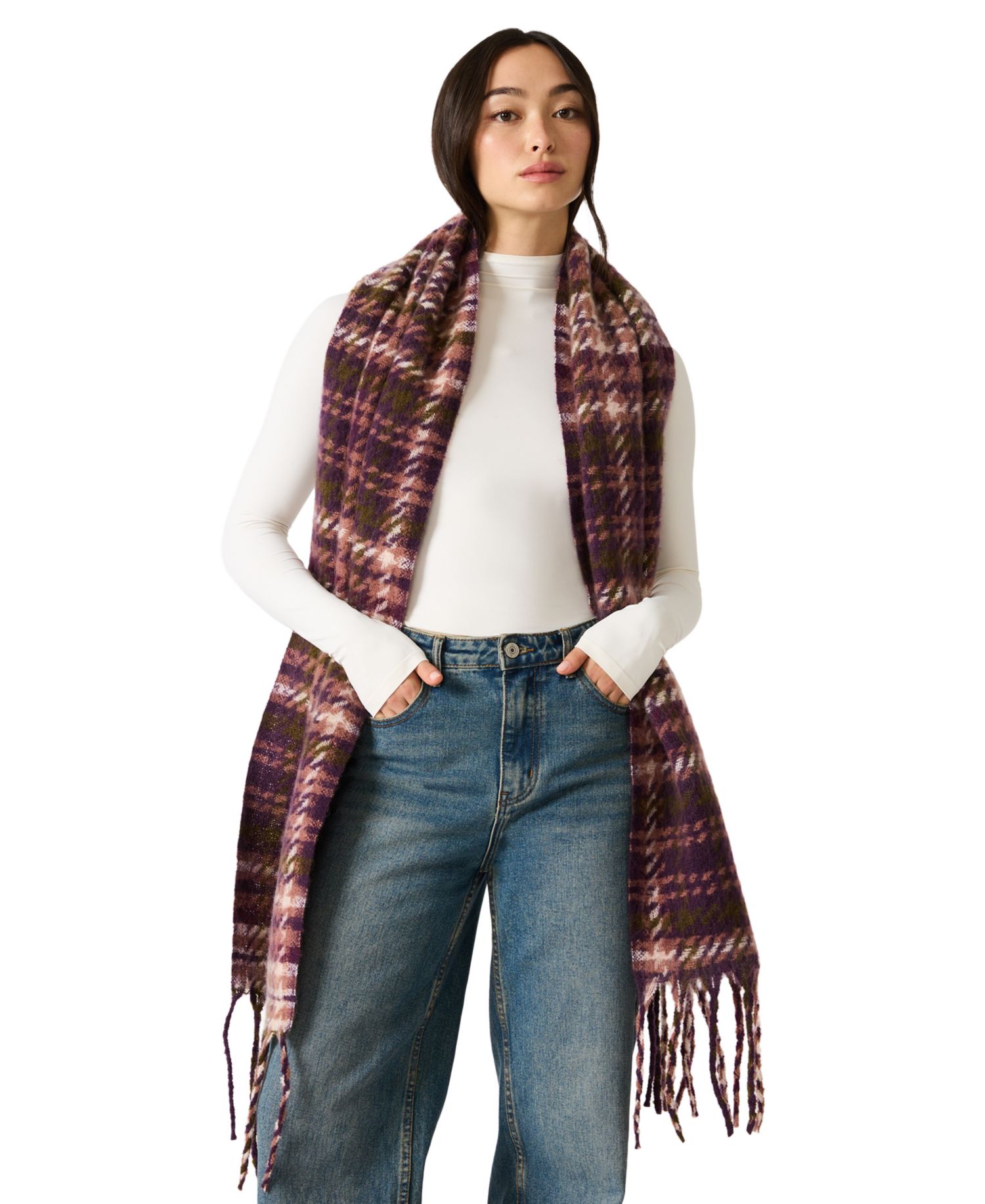 Brushed Twill Tartan Lofty Scarf