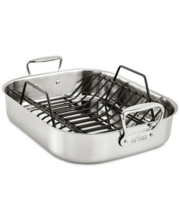 All-Clad - 13" x 16" Stainless Steel Roaster & Rack