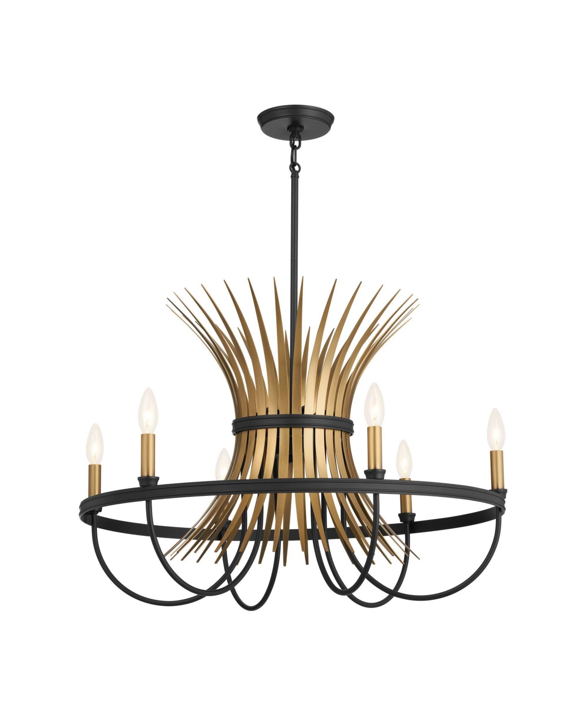 Kichler Baile 29 1/4" Wide Brass 6-Light Chandelier