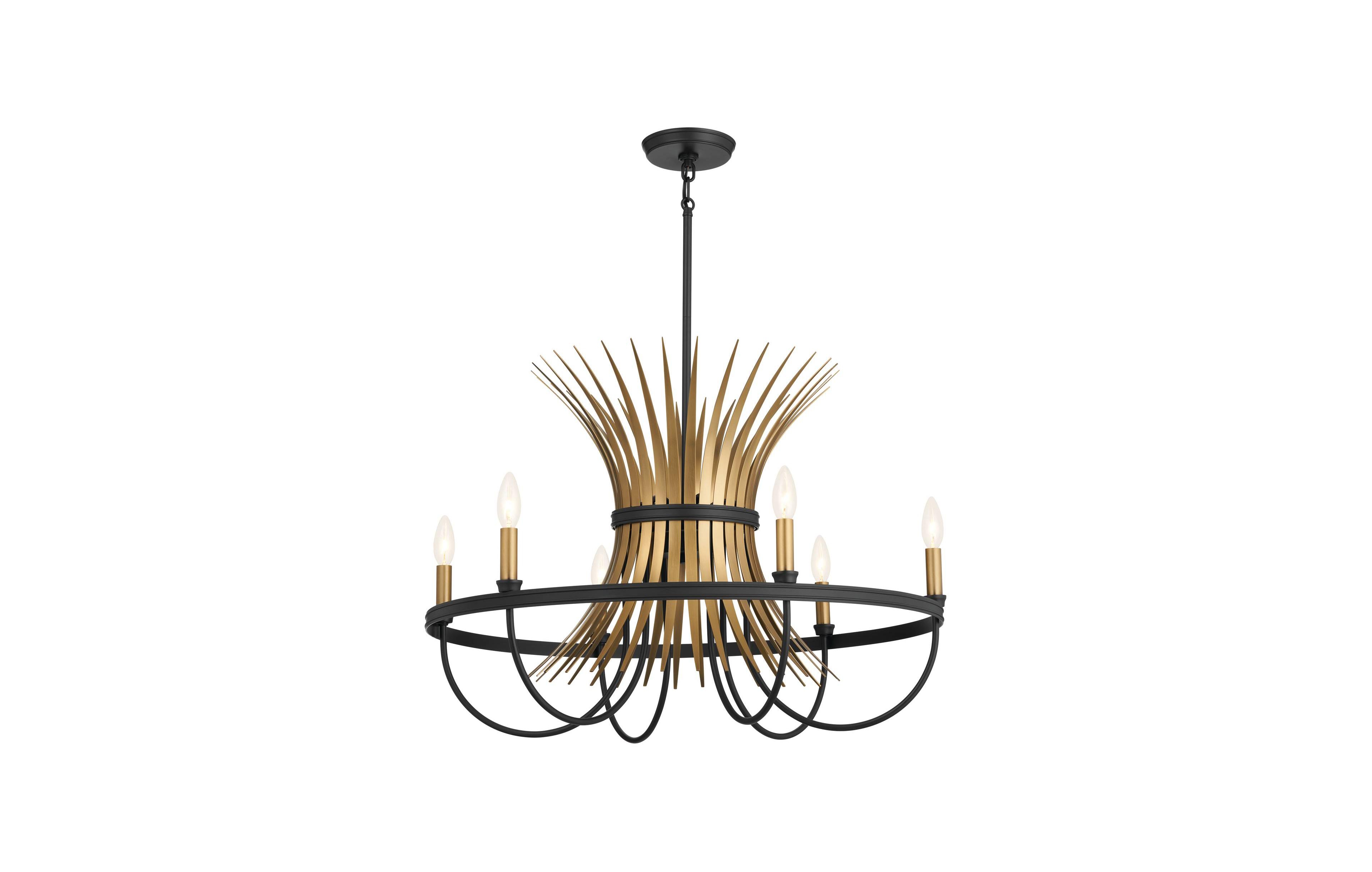 Kichler Baile 29 1/4" Wide Brass 6-Light Chandelier