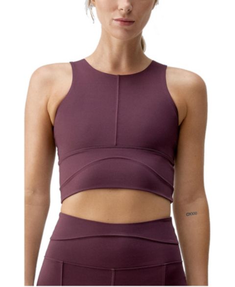 Женский топ Born Living Yoga Saori Medium Support Performance Sport, цвет: Тёмный вишнёвый