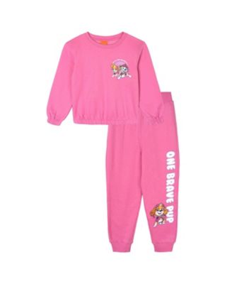Girls' 4-16 Long Sleeve Fleece-Blend Sweatshirt and Joggers, 2-Piece Set