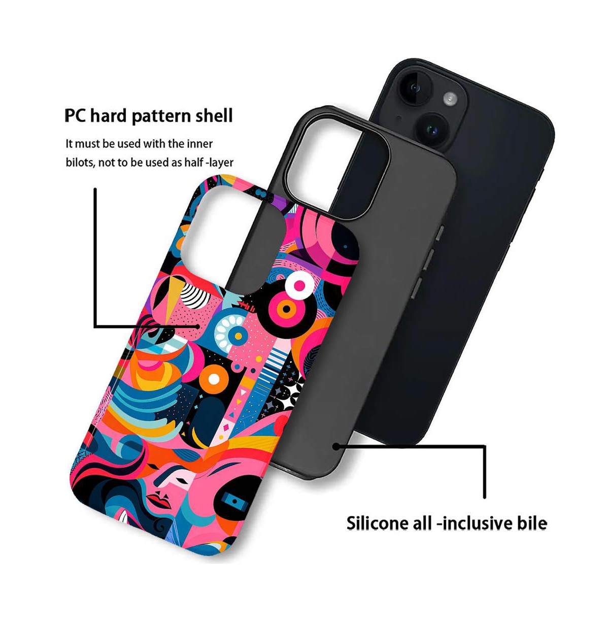 Lisen 2-Layer Raised-Camera-Ring Phone Case Compatible with Apple iPhone