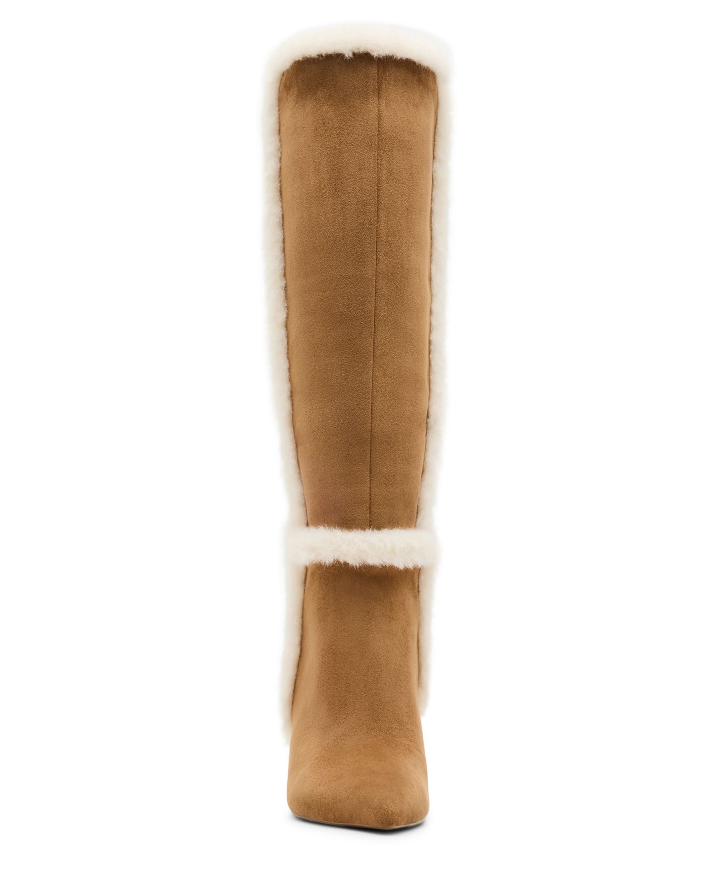 Женские ботинки Madden Girl Pine Faux-Fur Trim Tall Stiletto Dress Boots, цвет: Латте — фото 6