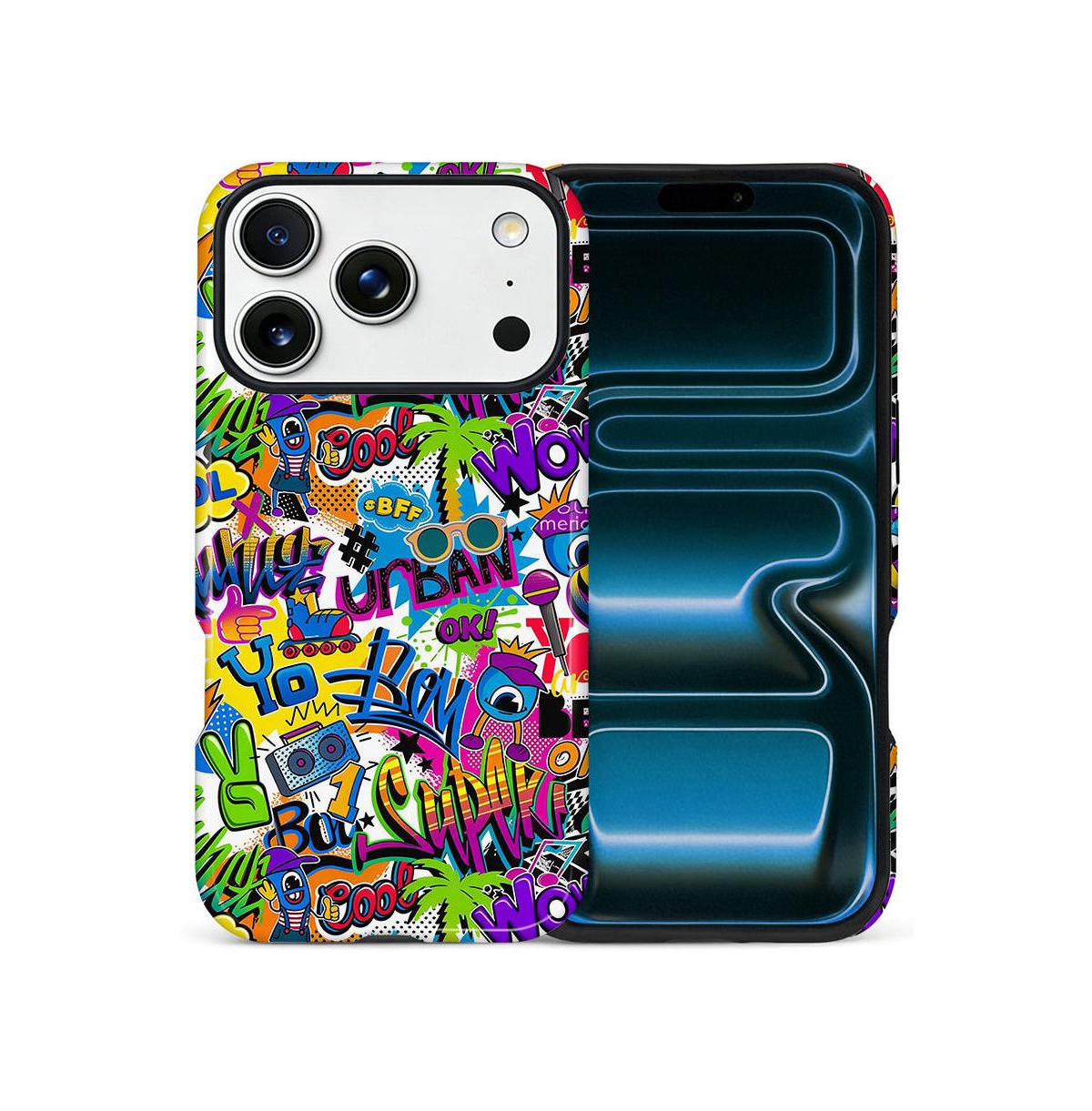 Lisen Phone Case Compatible with Apple iPhone, 2-Layer Durable, Cute Pop Riot - Cute pop riot for iphone 17 pro