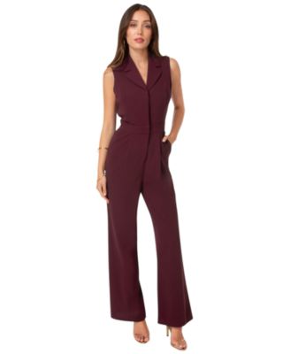 Women's Tuxedo Sleeveless Jumpsuit