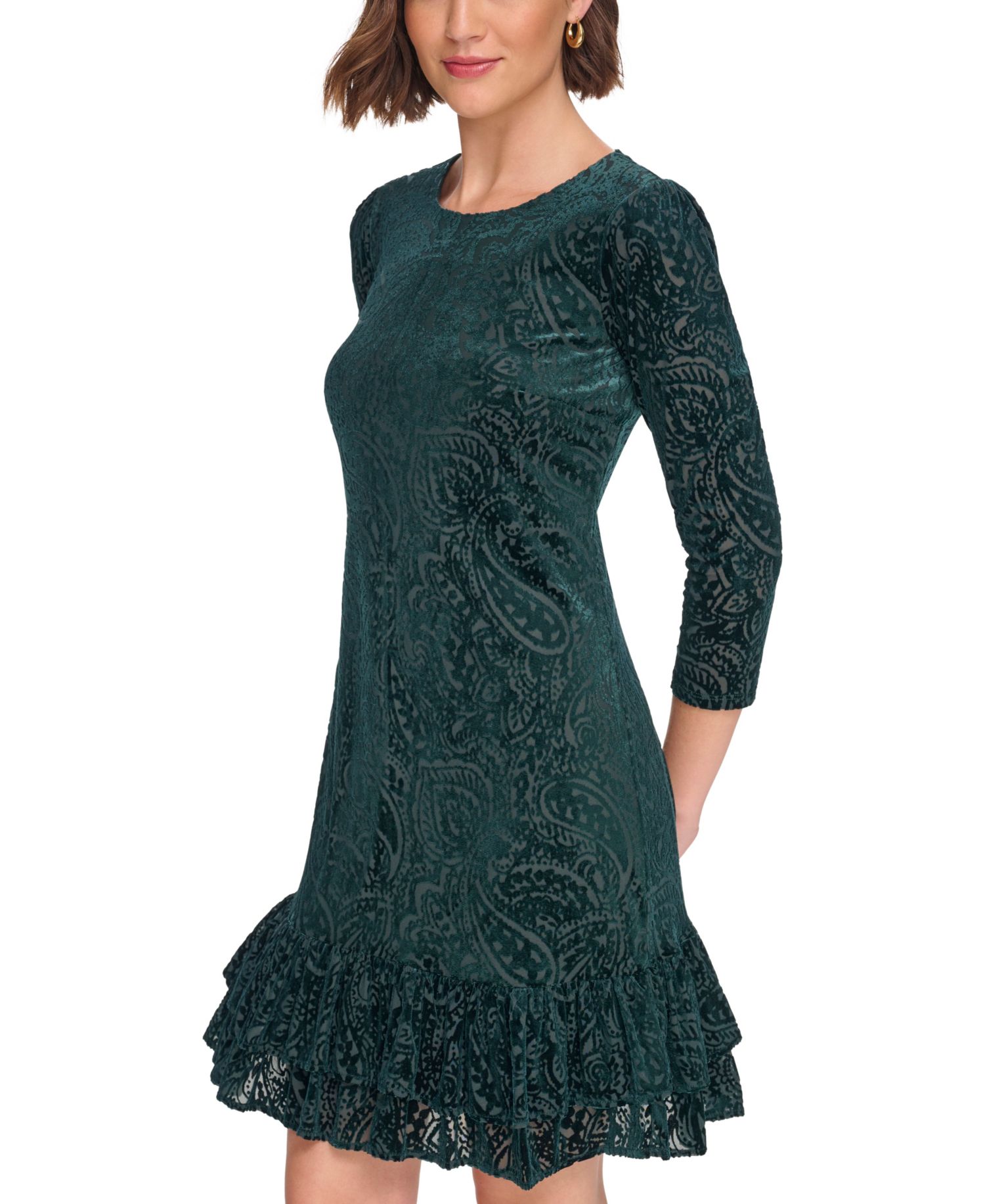 Petite Long-Sleeve Jersey Shift Dress