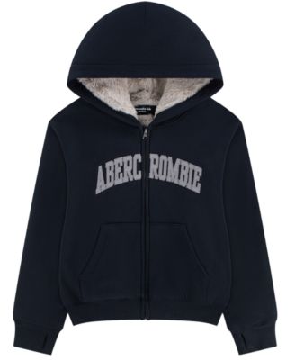 Boys' 8-20 Essential Full-Zip Faux Fur-Lined Hoodie