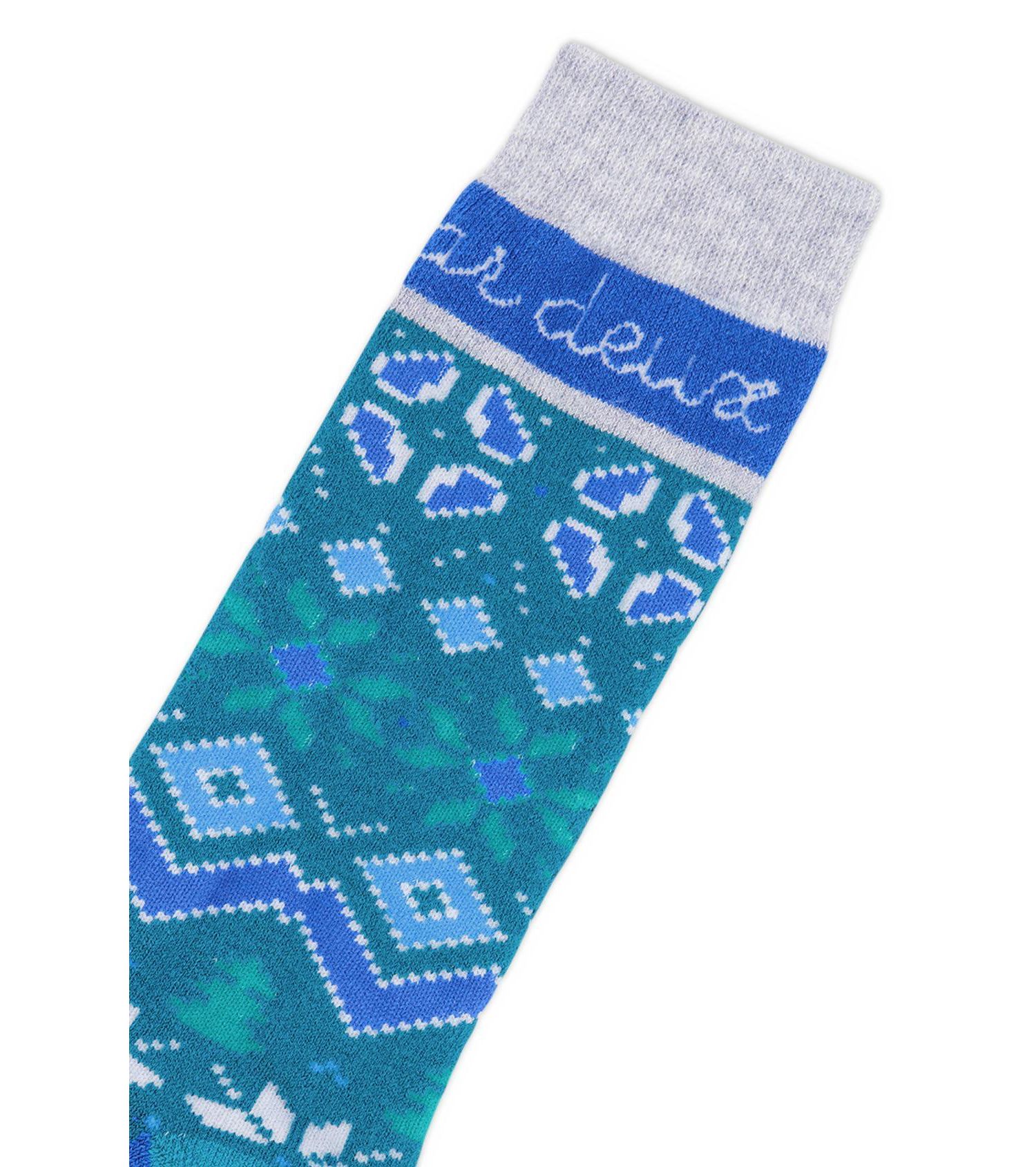 Boys' 4-20 Merino Wool-Blend Fair Isle Mid-Calf Ski Socks