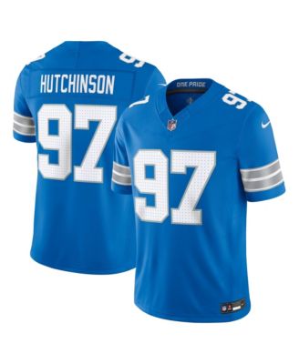 Men's Aidan Hutchinson Blue Detroit Lions Vapor F.U.S.E. Stitched Limited Jersey