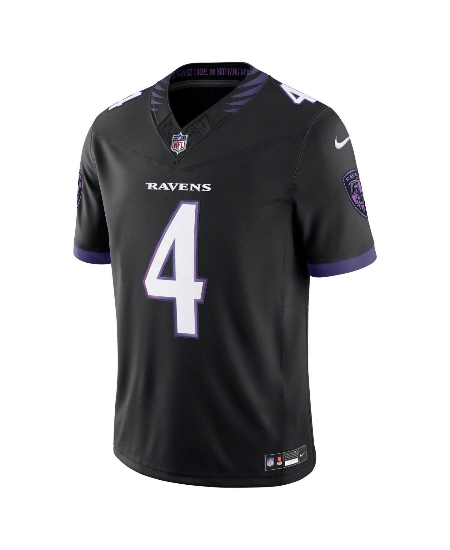Мужской топ Nike Zay Flowers Black Baltimore Ravens Alternate Vapor F.U.S.E. Stitched Limited Jersey — фото 3