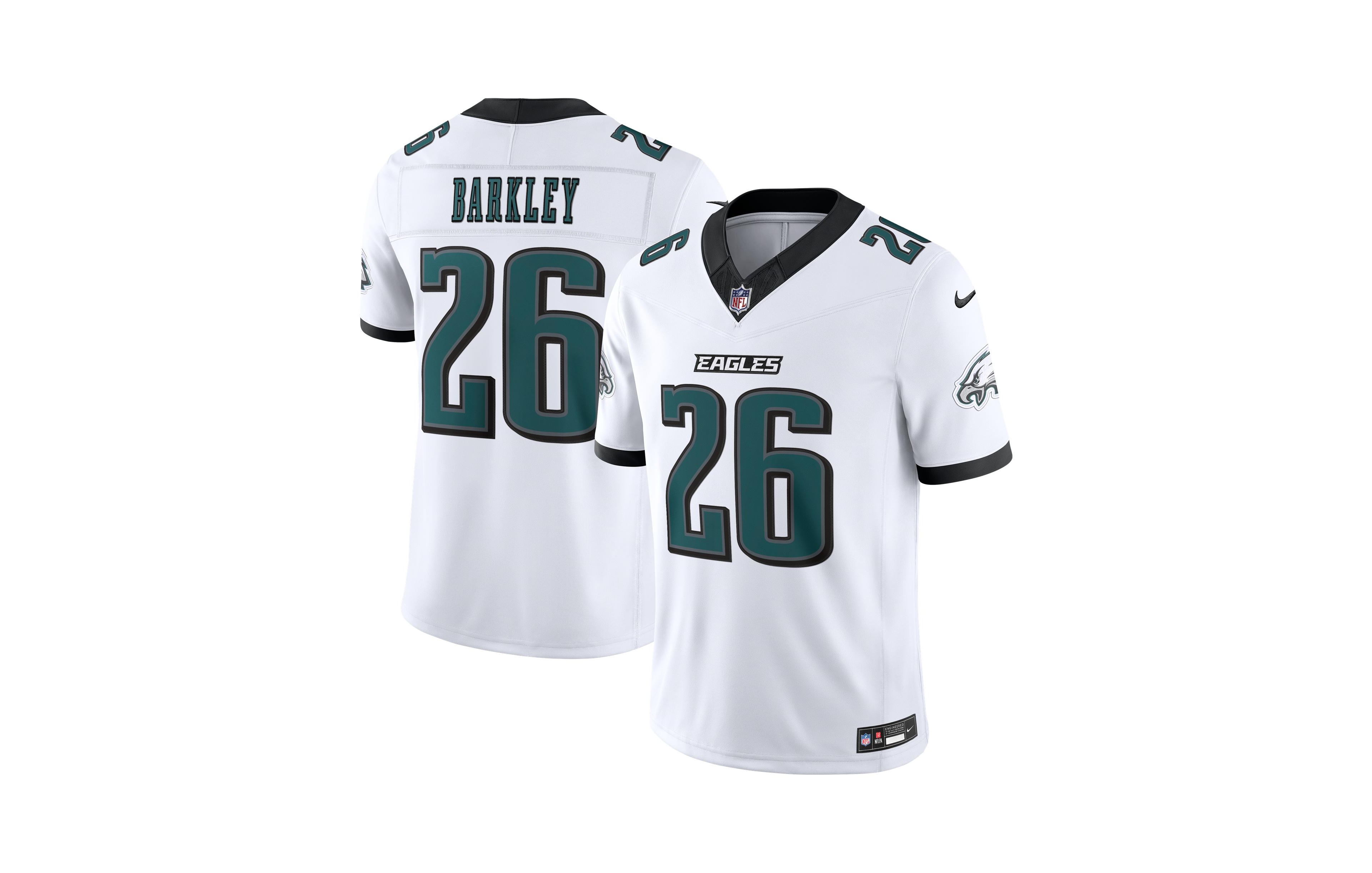 Nike Men's Saquon Barkley White Philadelphia Eagles Vapor F.u.s.e. Stitched Limited Jersey