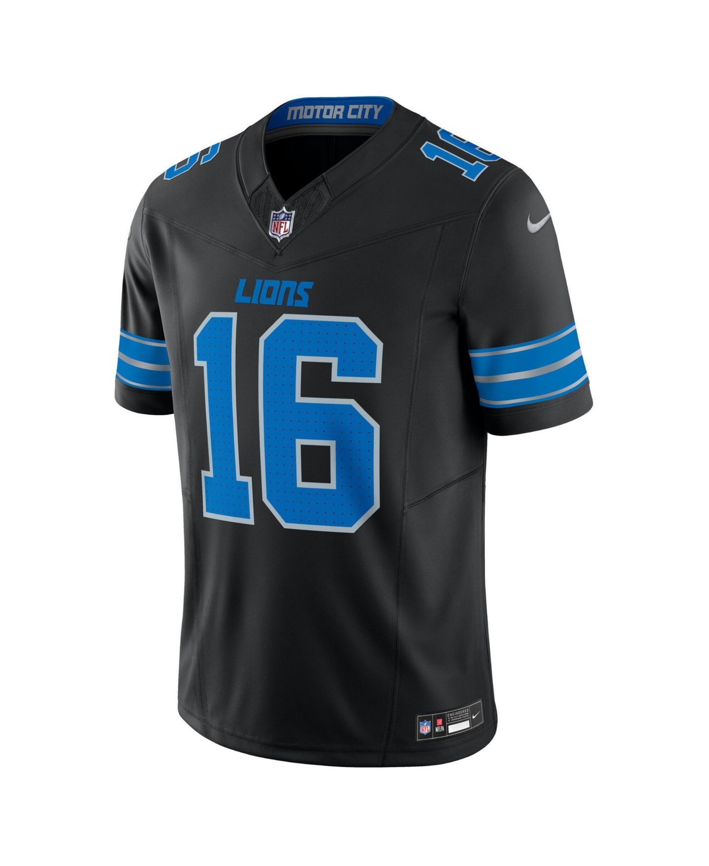 Мужской топ Nike Jared Goff Black Detroit Lions Vapor F.U.S.E. Limited Jersey — фото 4
