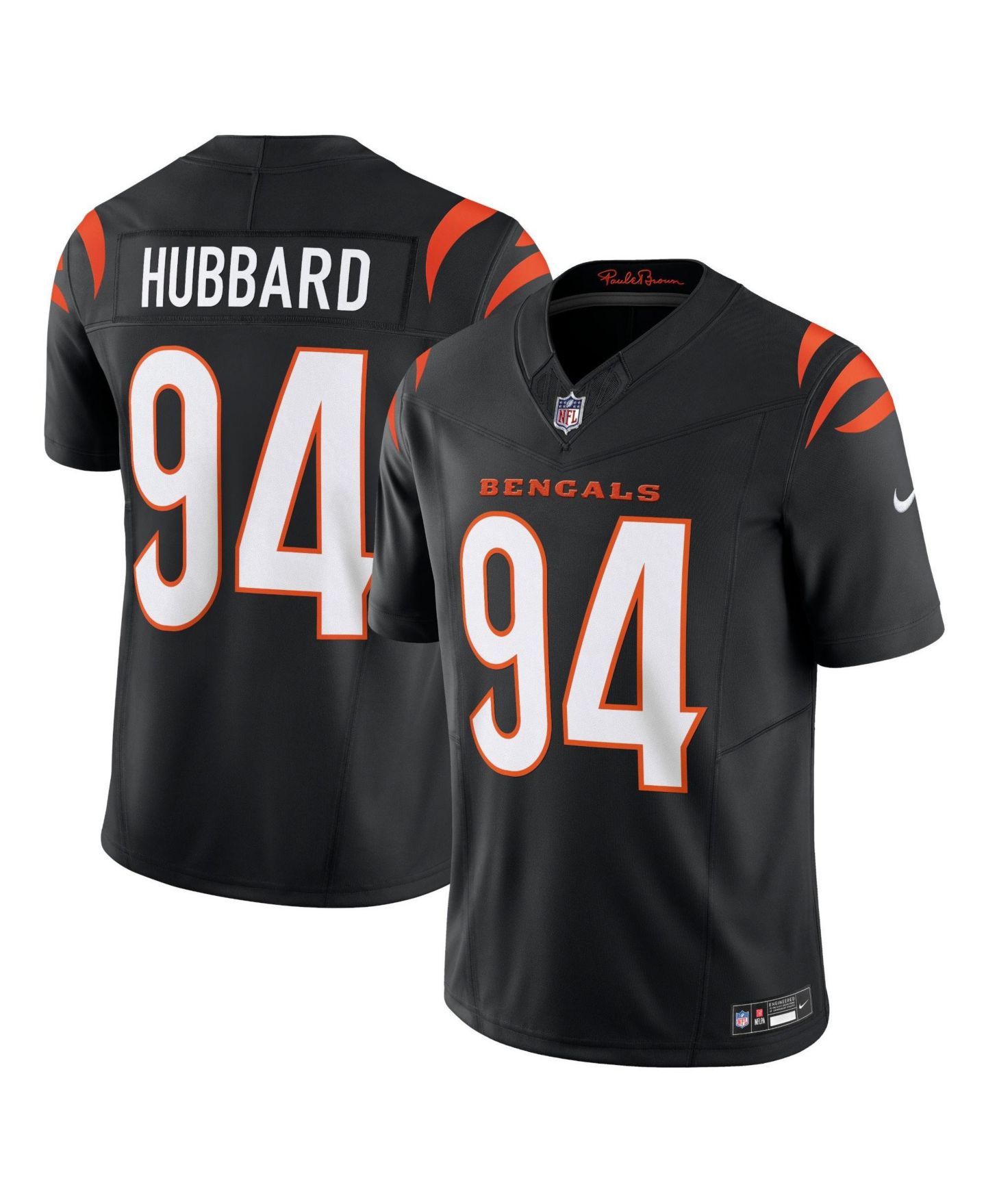 Мужской топ Nike Sam Hubbard Black Cincinnati Bengals Vapor F.U.S.E. Limited Jersey — фото 6