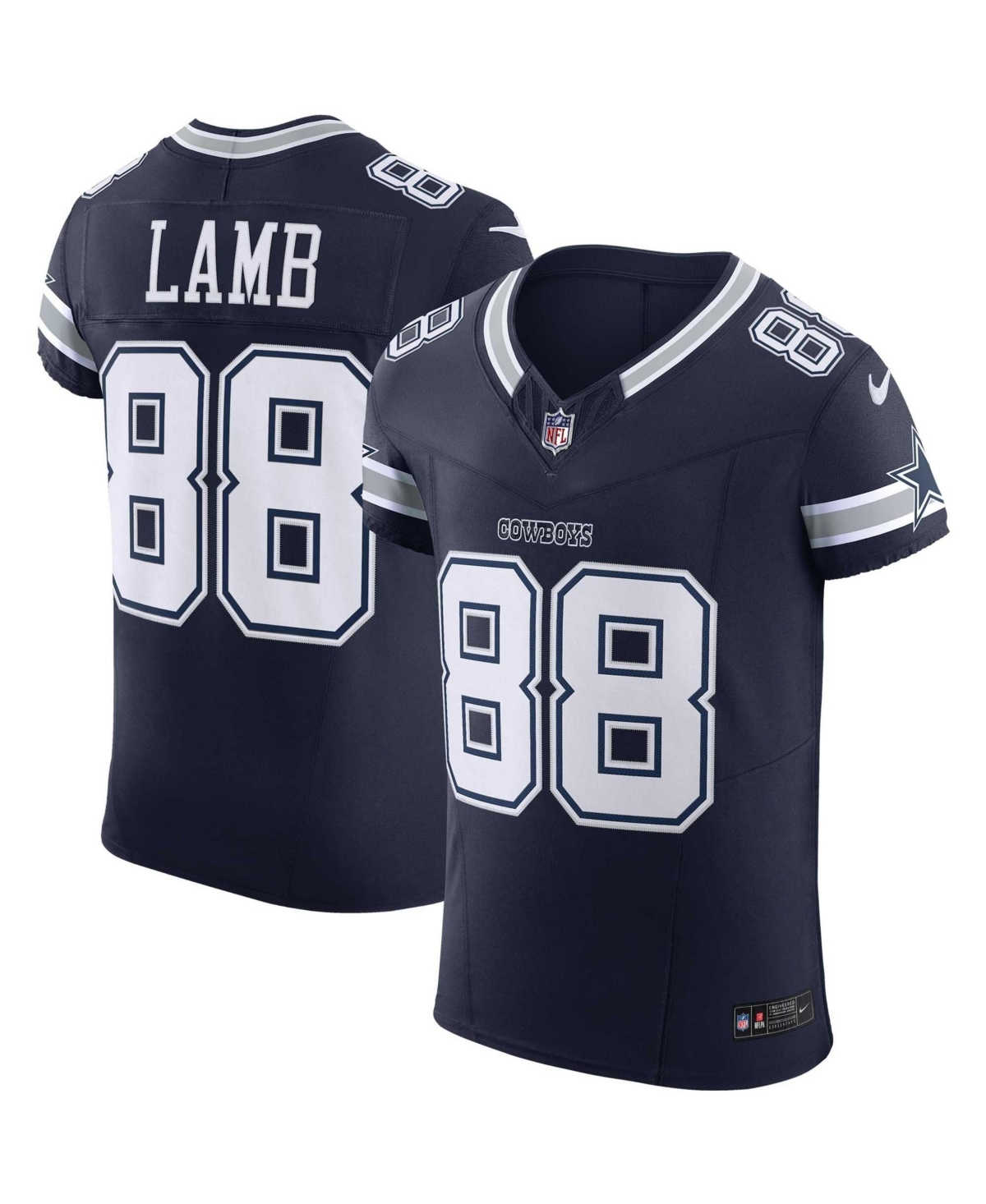 Men's Nike CeeDee Lamb Navy Dallas Cowboys Team Vapor F.U.S.E. Elite Jersey