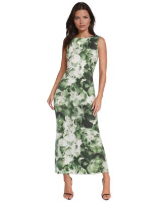 Women's Sleeveless A-Line Satin Maxi Dress