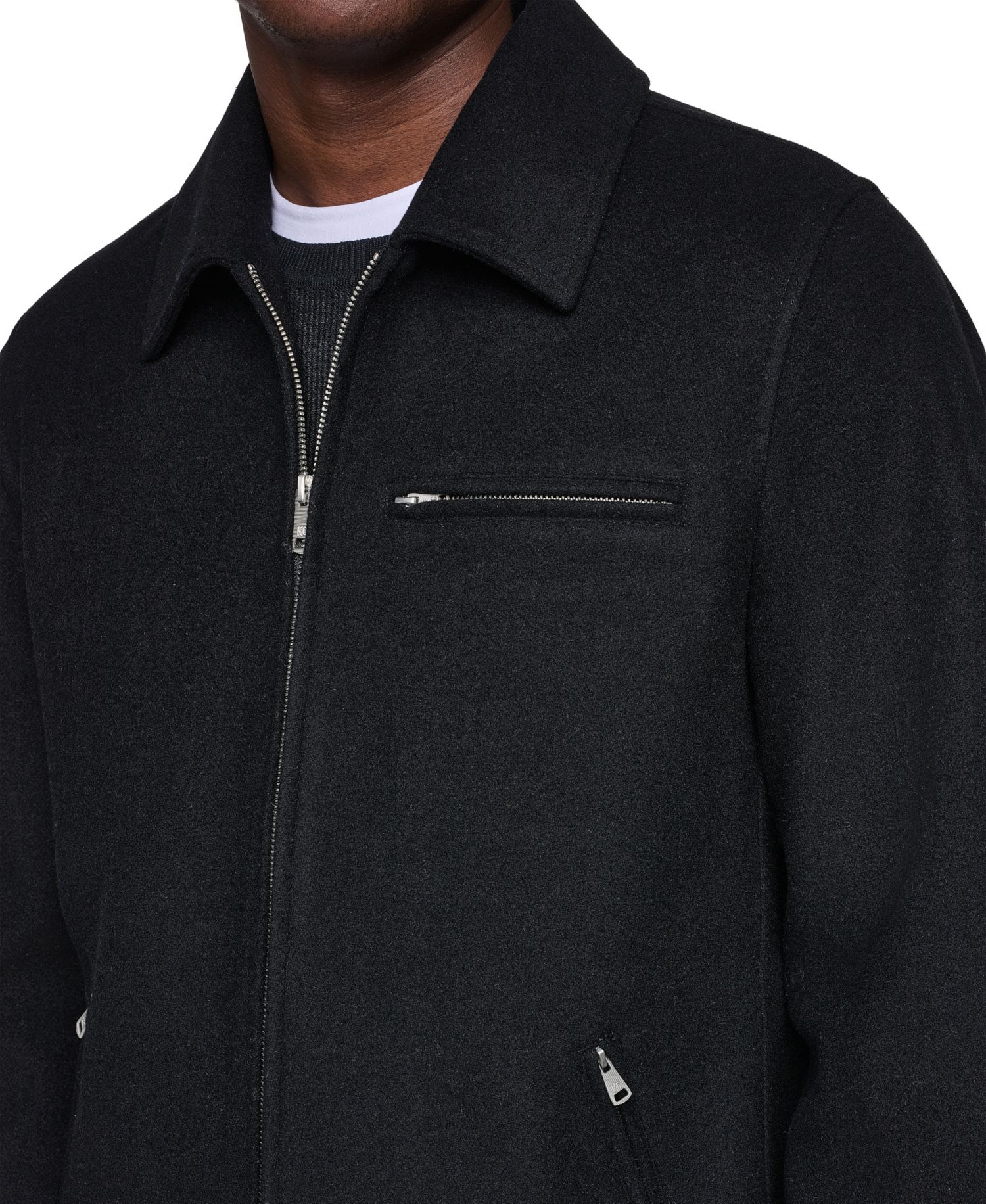 Men's Wool-Blend Classic-Fit Shirt Collar Jacket