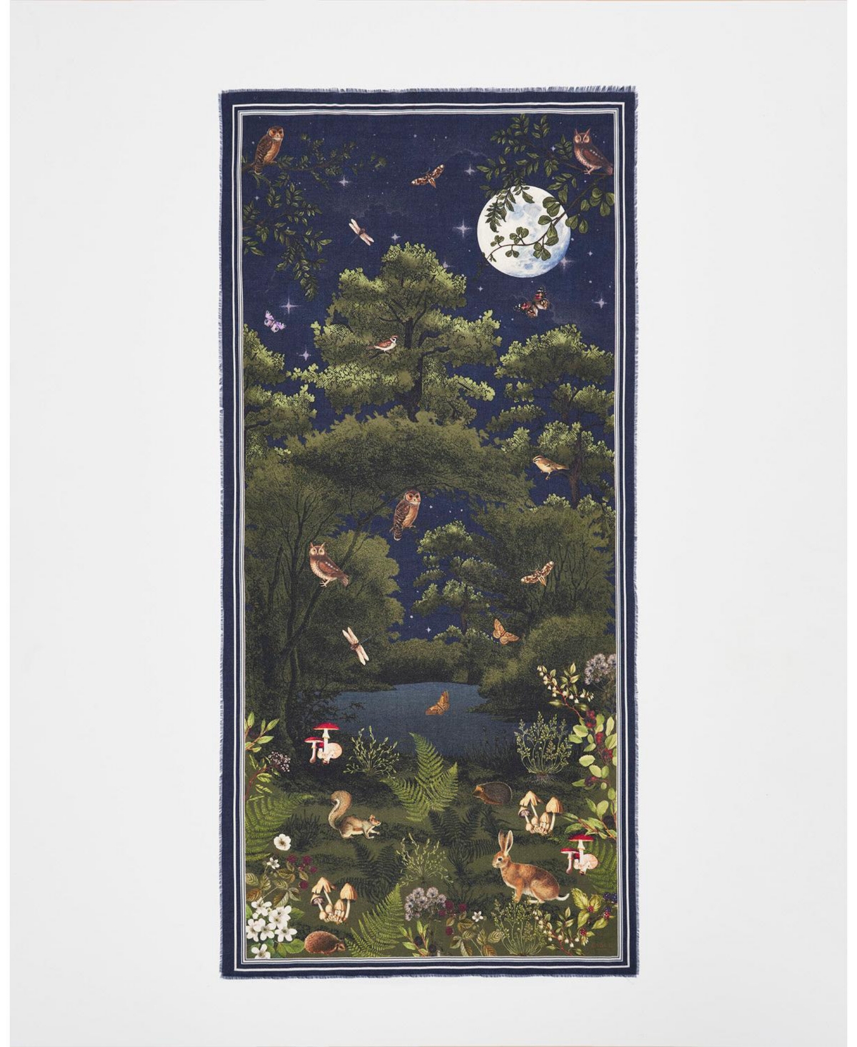 Fable England Women's Woodland Meadow Large Rectangle Scarf