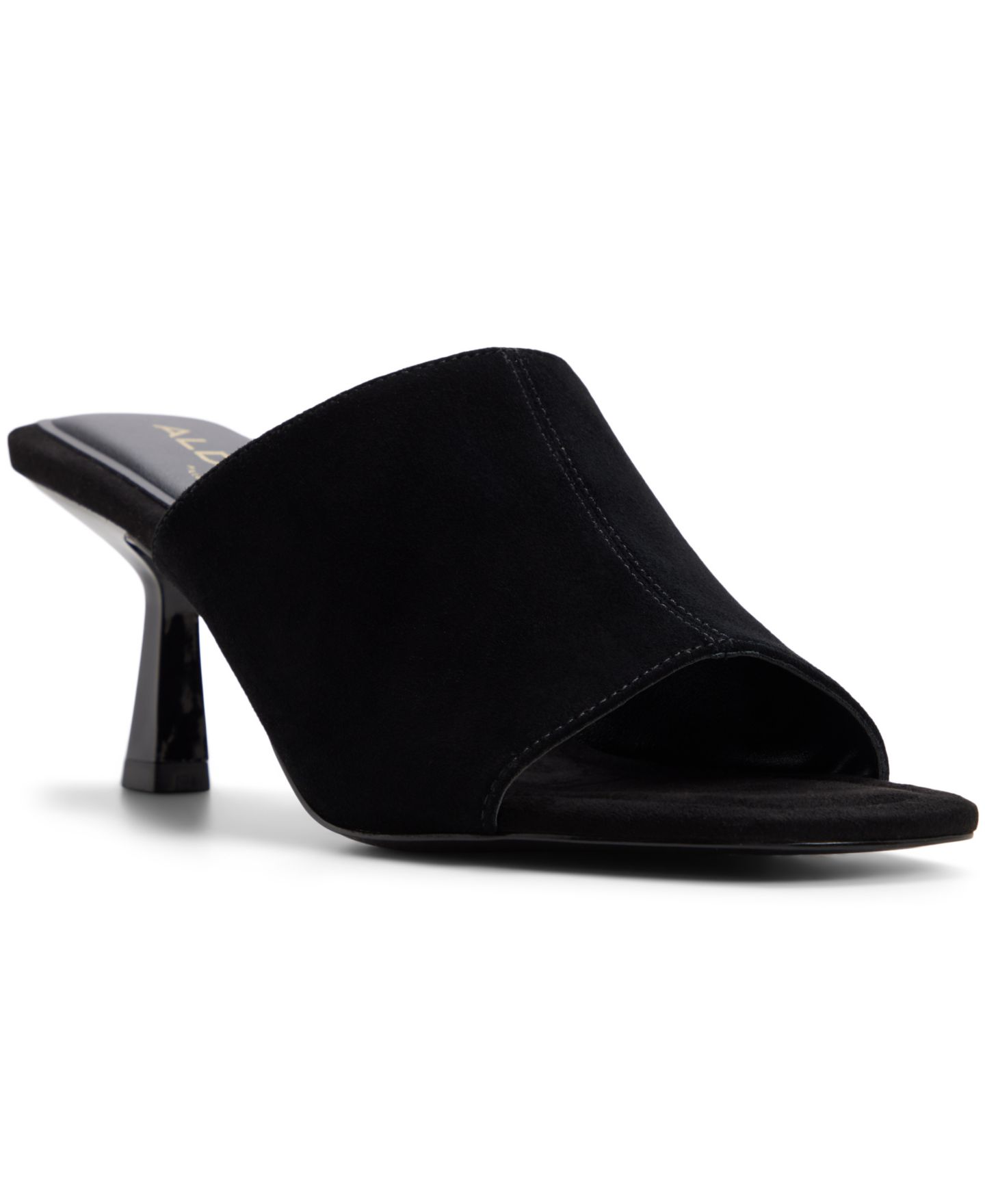 Женские сандалии ALDO Sidema Slip-On Dress Sandals, цвет: Чёрный замшевый — фото 1