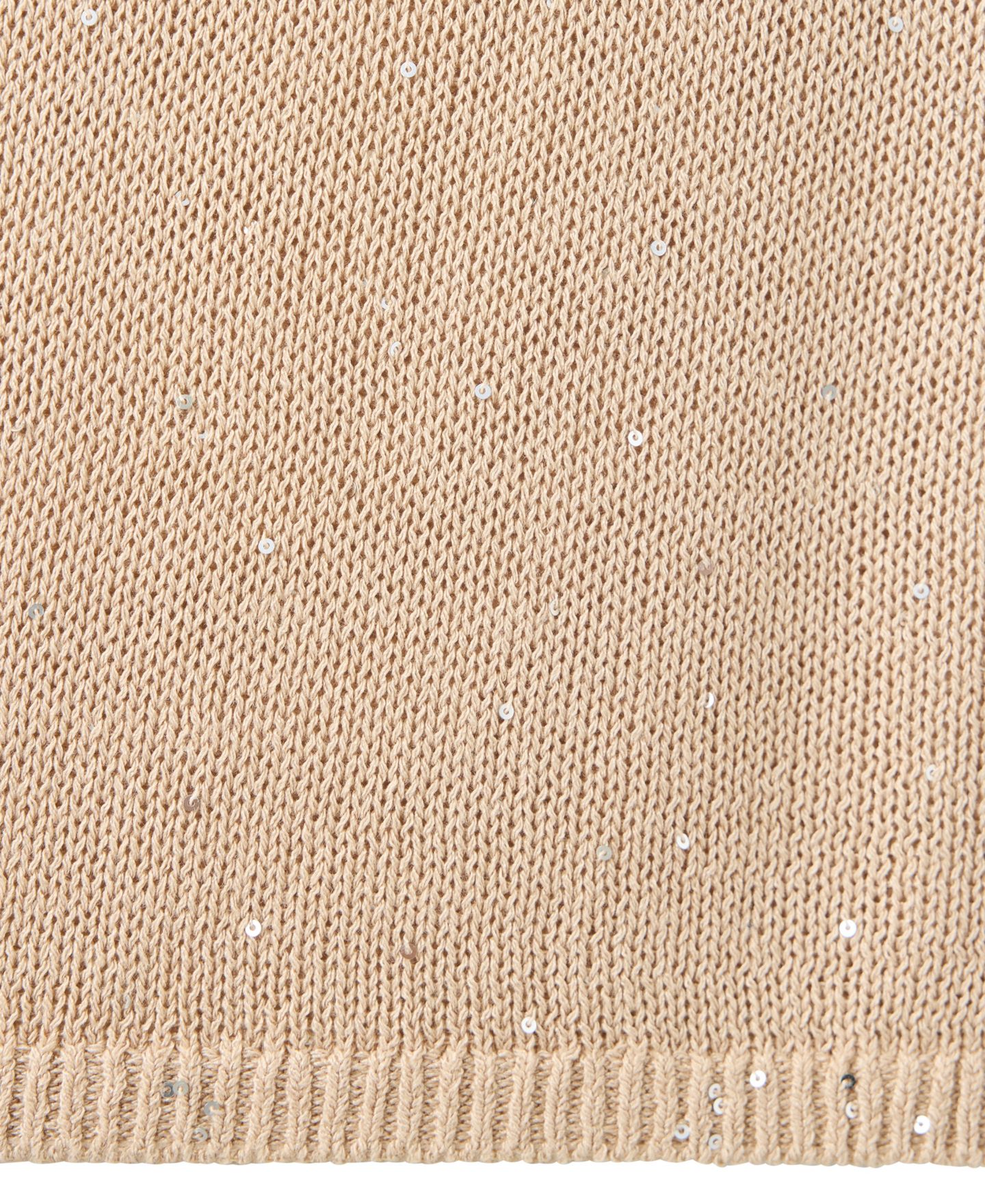 Женский топ Mango Sequin Detail V-Neck, цвет: Песочный — фото 3