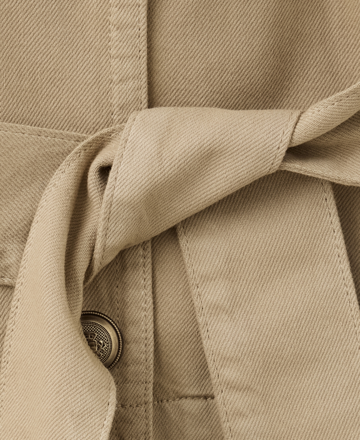 Mango Women's Fitted Removable-Belt Cropped Trench Coat