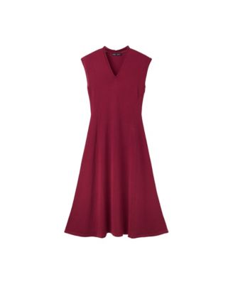 Women's V-Neck A-Line Midi Dress
