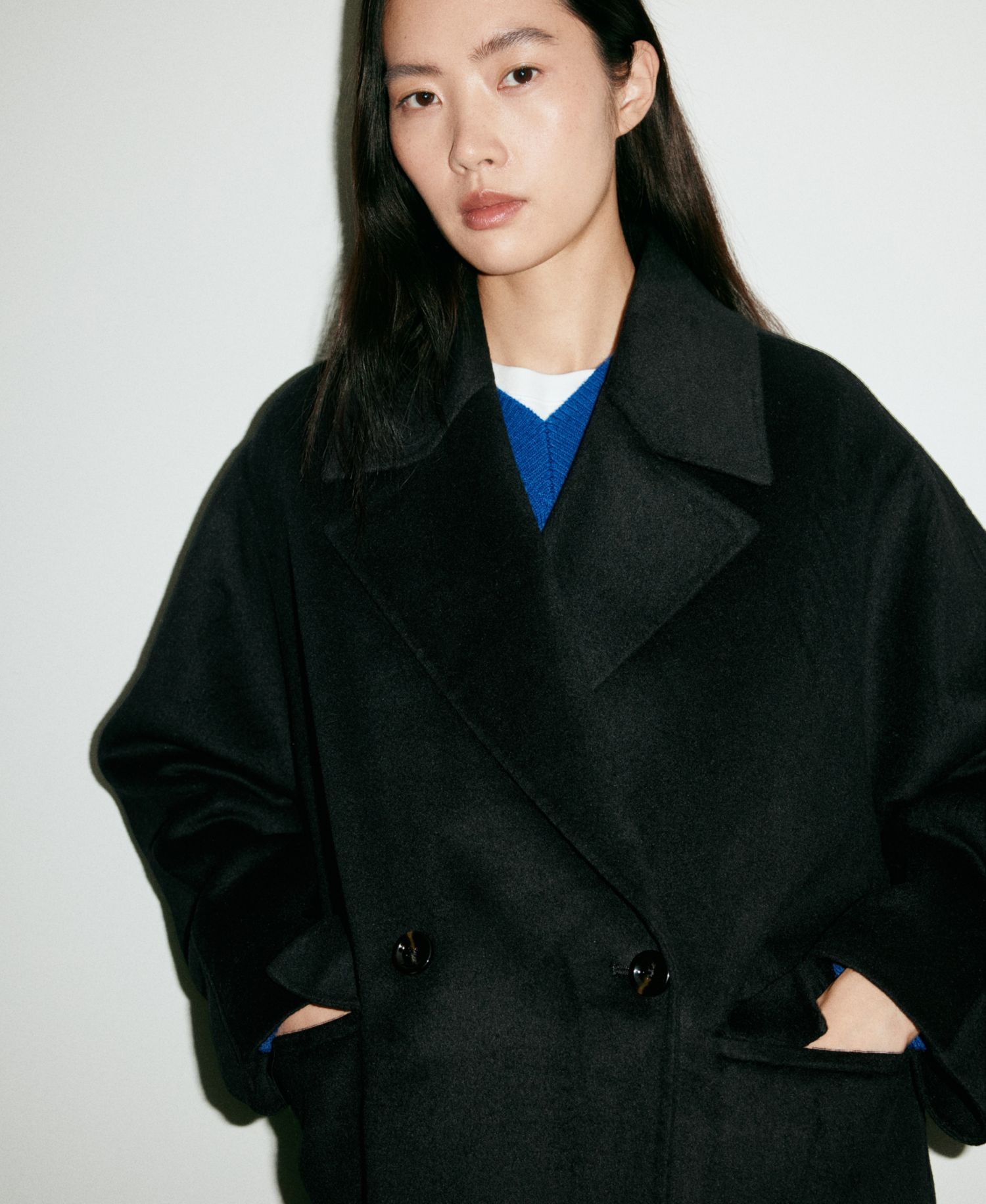 Women's Handmade Wool-Blend Double-Breasted Coat