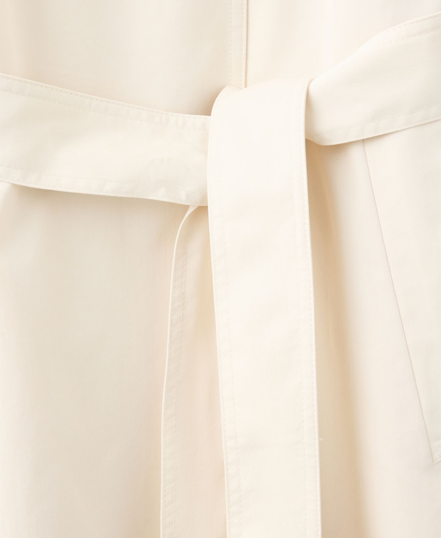 Women's Belted Funnel-Neck Long Trench Coat