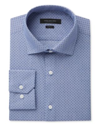 Marc New York - Men's Slim-Fit Wrinkle-Free Dot-Print Dress Shirt