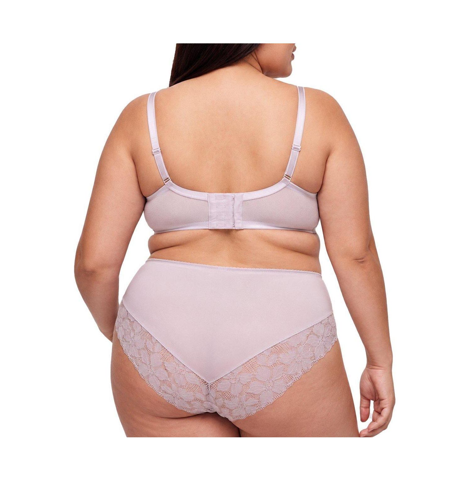 Plus Size Metallic Ava Lace Push-Up Plunge Bra
