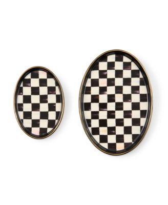 Courtly Check Oval Trinket Dishes, Set of 2