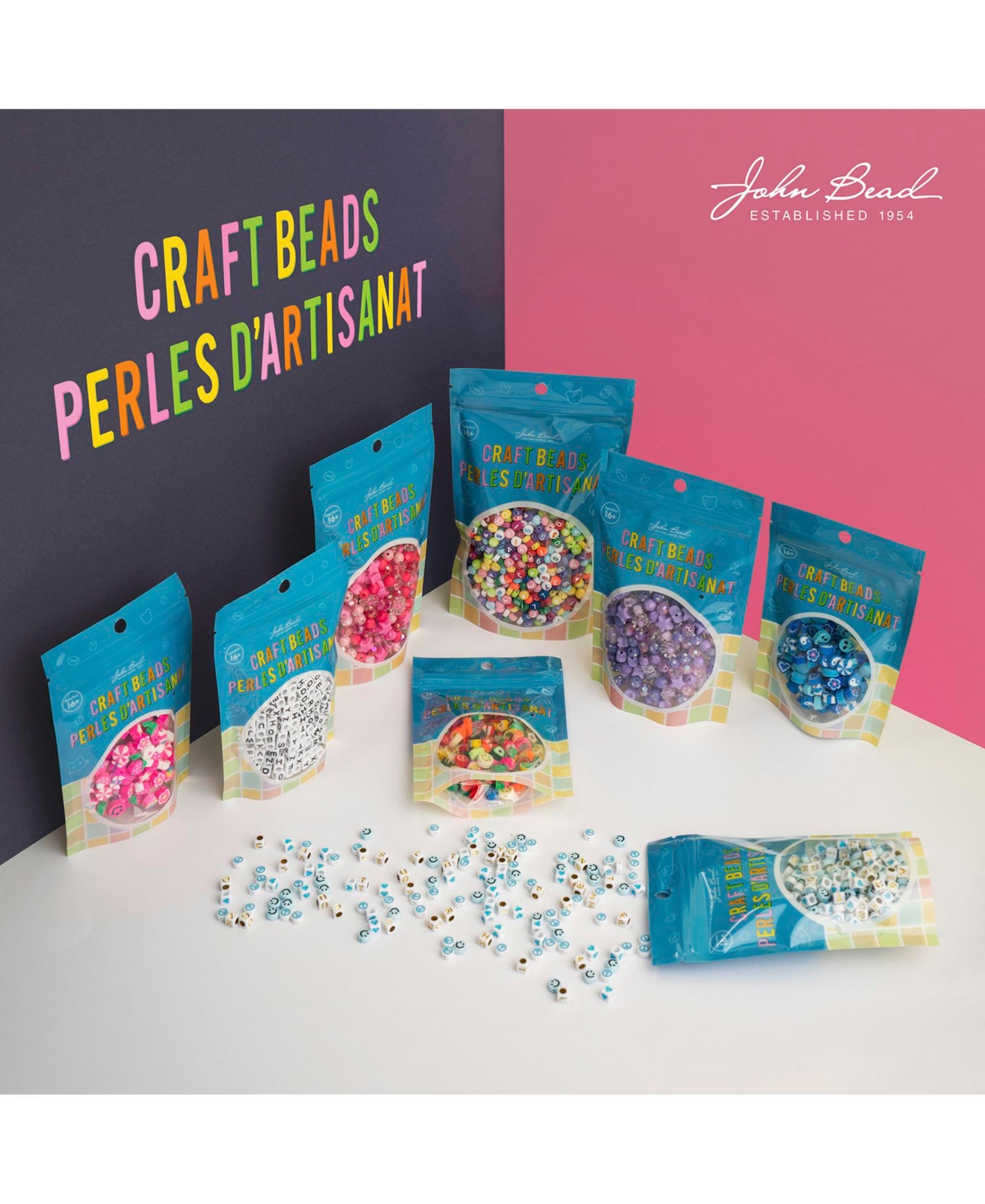John Bead Metalized Plastic Crow Beads for Diy Jewelry Making