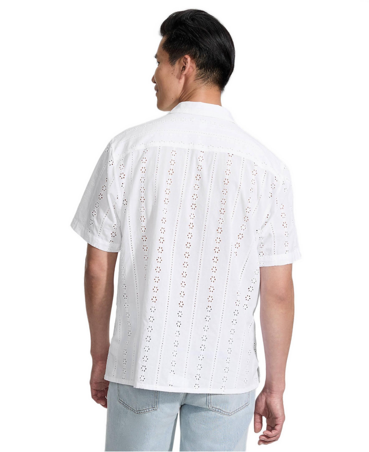 Lands' End Men's Eyelet Camp Collar Shirt