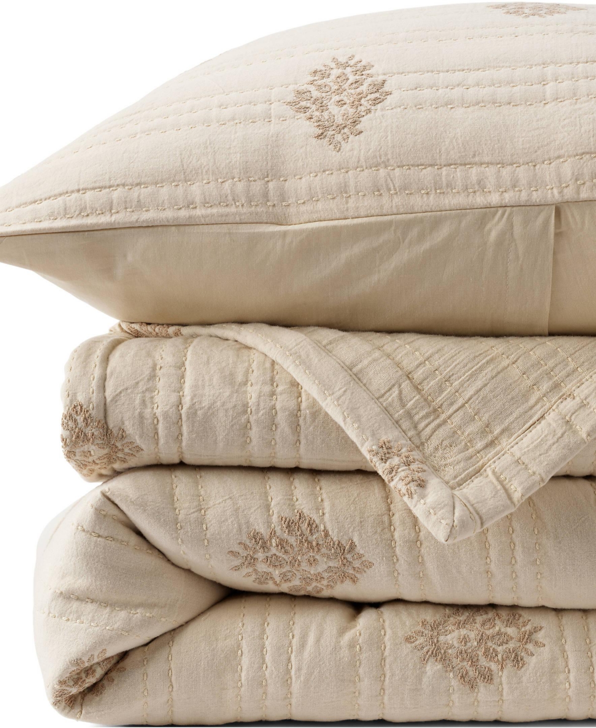 Lands' End Embroidered Matelasse Bed Coverlet