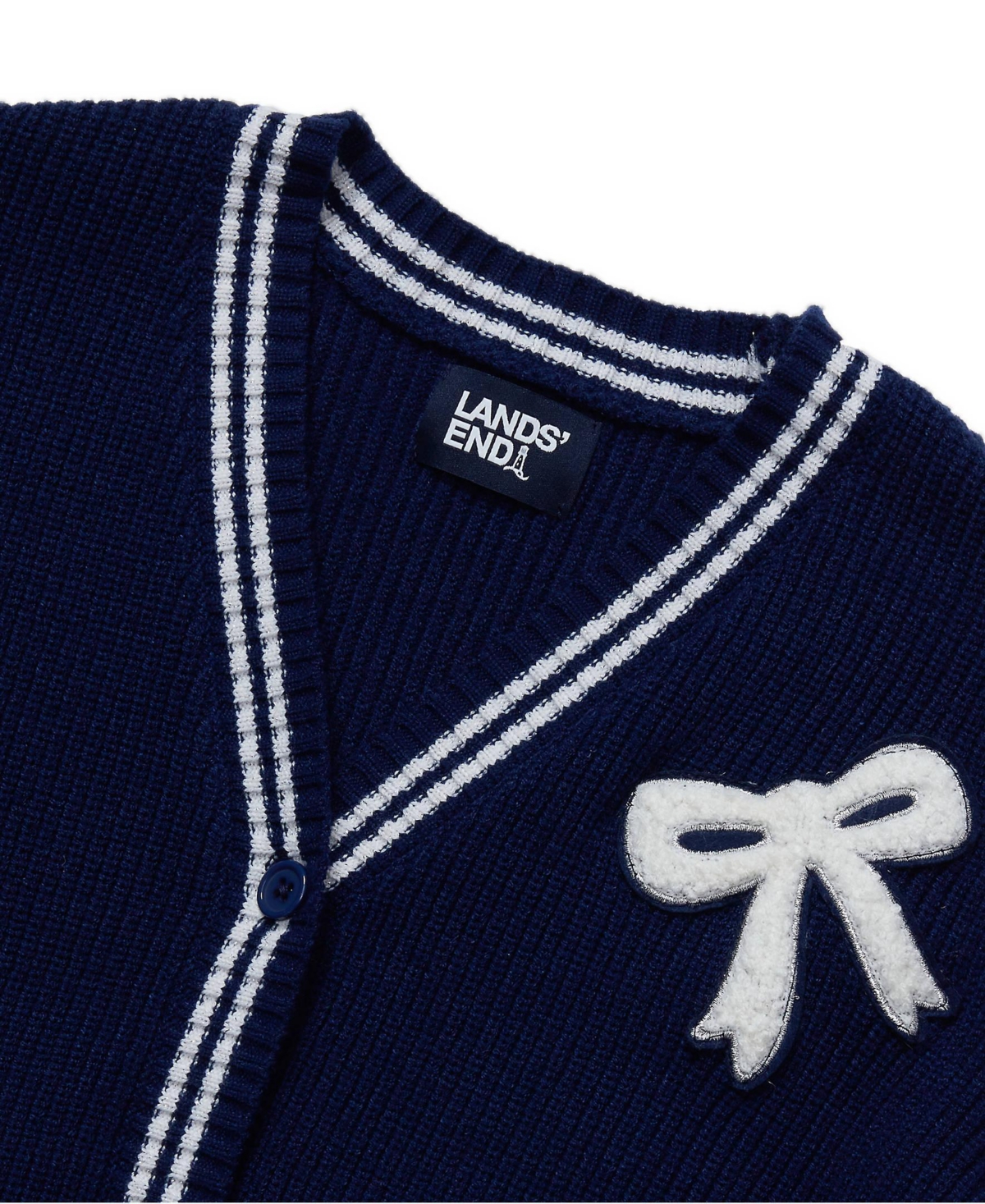 Lands' End Girls Varsity Cardigan