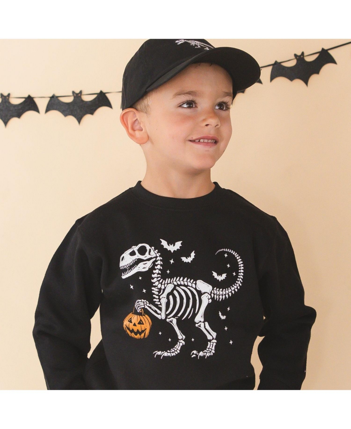 Sweet Wink Toddler Boys 2T-4T Dinosaur Skeleton Halloween Sweatshirt