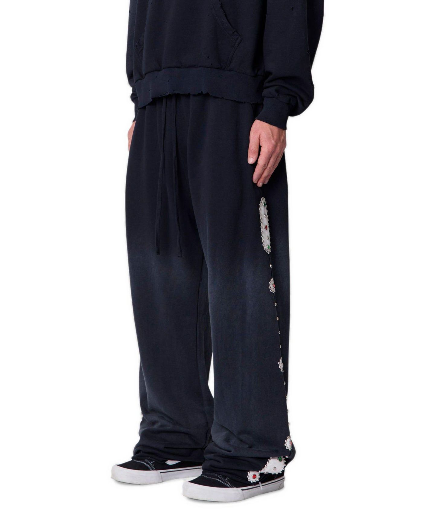 Мужские брюки mnml Mojave Oversized Faded Sun-Bleached Sweatpants, цвет: Чёрный — фото 3